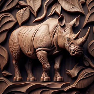 3D model Clara rhinoceros famous animal (STL)